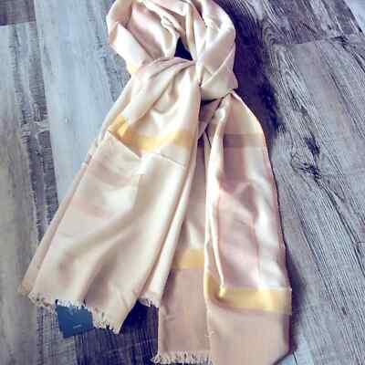 Universal thread tan and cream large scarf wrap