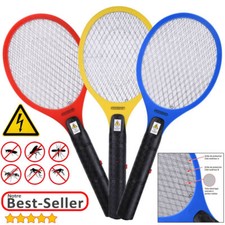 3x Tapette à mouche électrique Tue-mouche Raquette électrique Moustique insecte