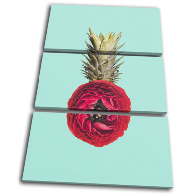 Ananas Blume Konzept Essen Küche VOLL LEINWANDBILD WANDBILD Bild Druck