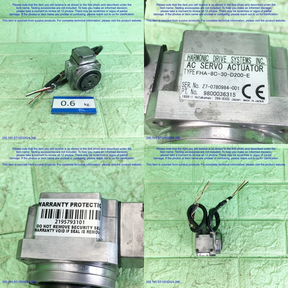 HARMONIC DRIVE FHA-8C-50-D200-E-SP, AC SERVO Rotary as photo, sn:6004, rφm FedEx - Image 2 of 4
