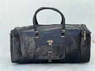 Genuine Vintage Duffle Luggage Duffel Men's Leather Travel Bag Gym Overnight