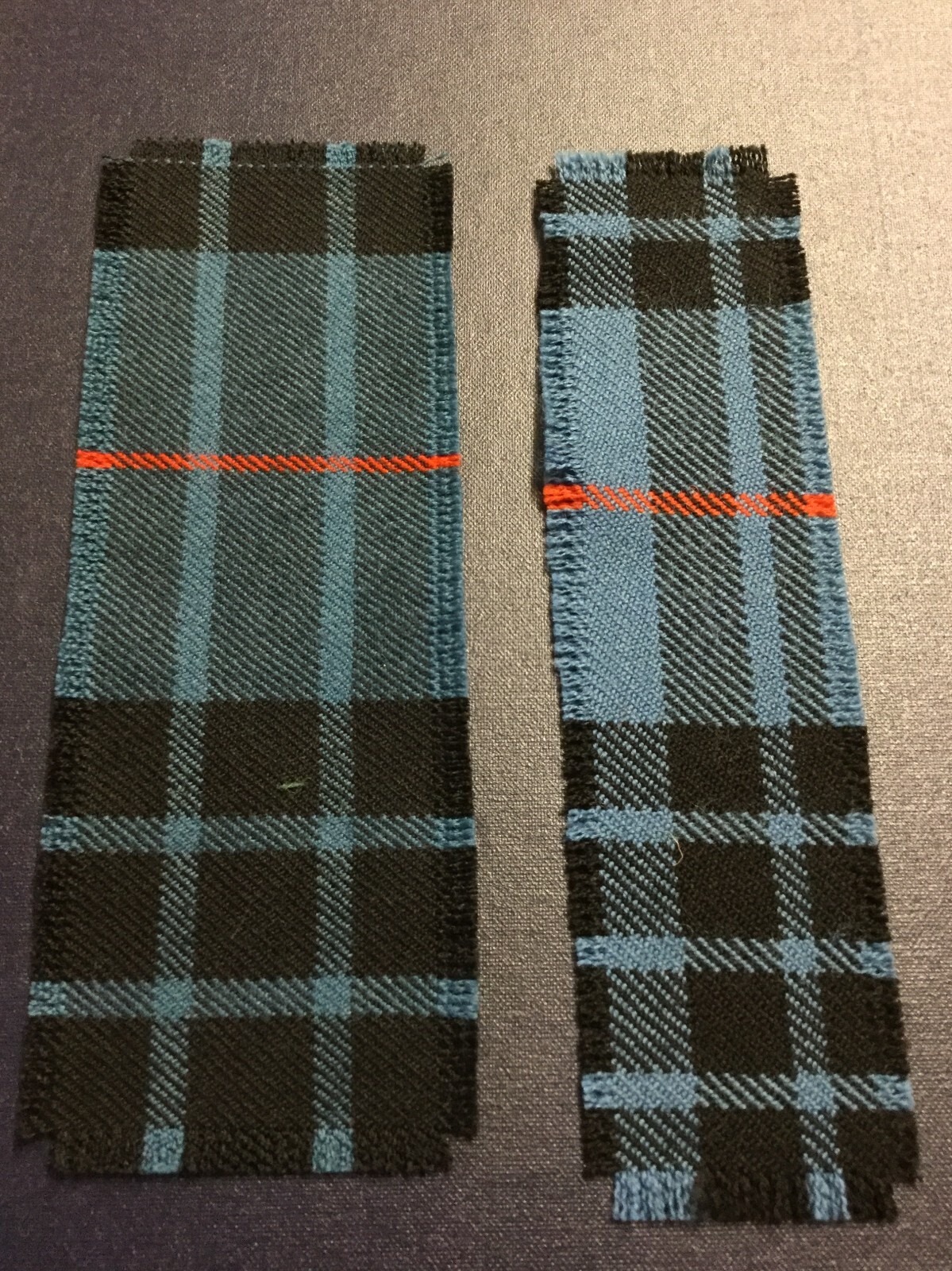 Blue MacKay Ancient Clan Tartan bookmark 100% wool made in Stornoway