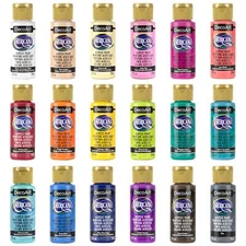 DecoArt Americana Acrylic Paint Set Assorted 18 Colors 2 Fl Oz Durable Matte ...