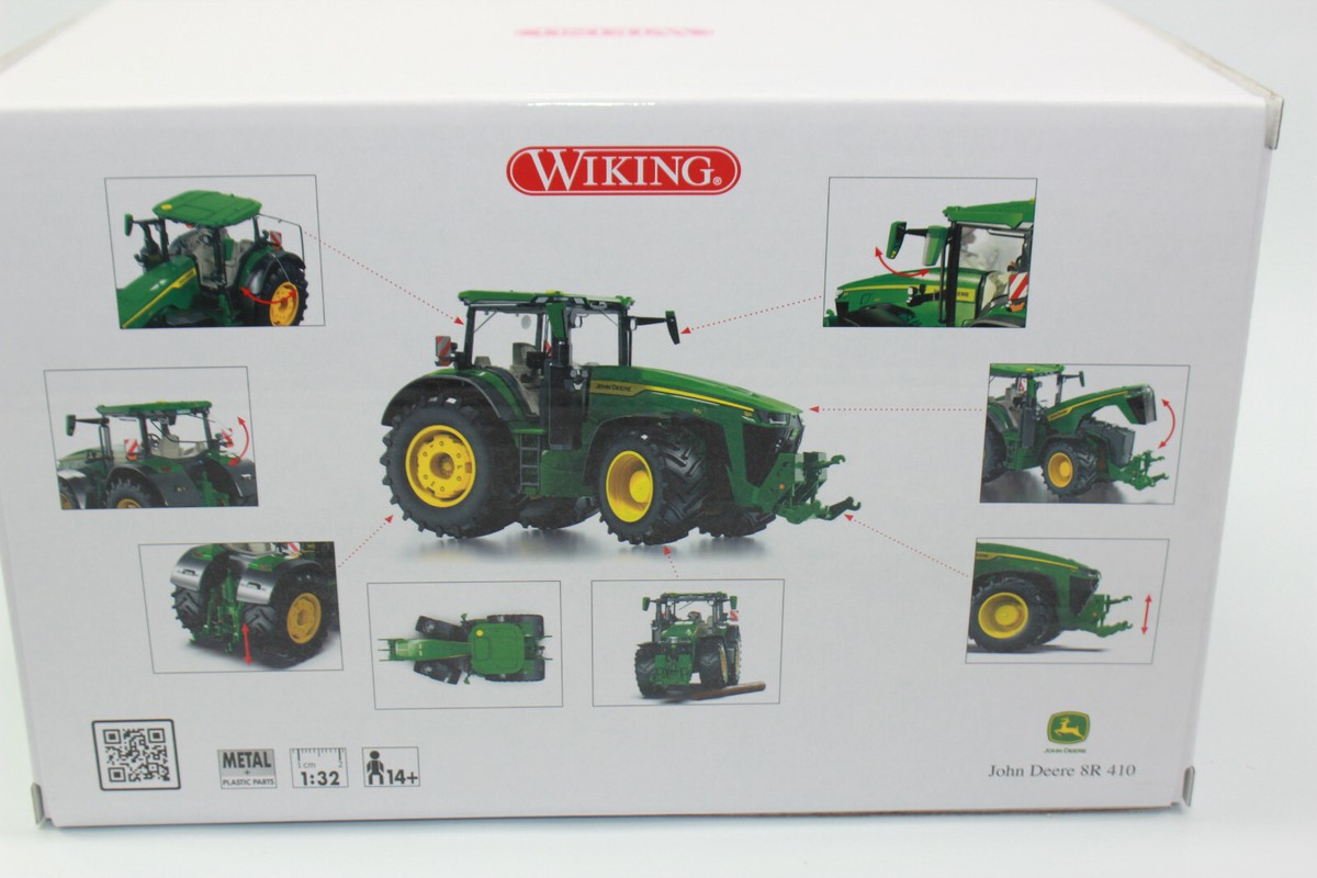 Wiking 077859 John Deere 8R 410 Traktor Neu in OVP 1:32