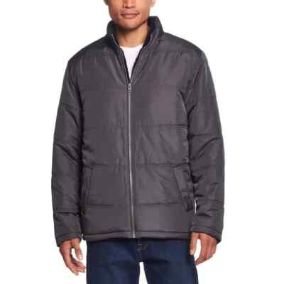 NWT Weatherproof Men's Fleece Lined Puffer Jacket Black Size S $100 DD122