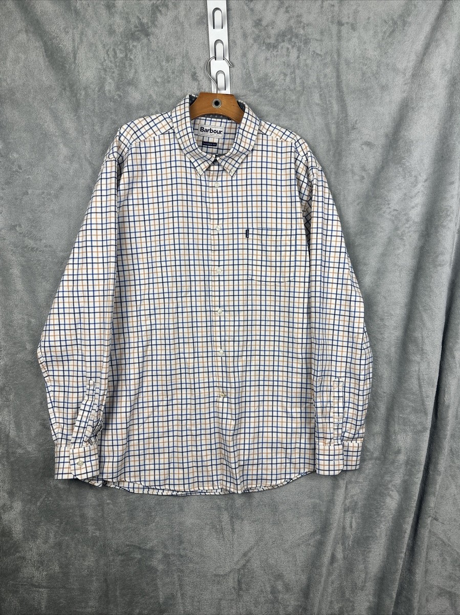 Barbour Tailored Fit Long Sleeve Button Down Shirt Men’s US XL