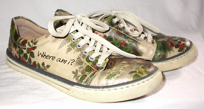 DOGO Sneakers ''Where am I?'' Vegan Leather Women Size 5.5-6 (36) Unique