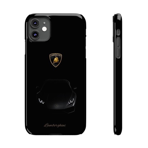 Funda delgada negra Lamborghini para iPhone Super Car Racing acabado brillante - Imagen 66 de 73