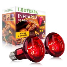 Reptile Heat Lamp 75W Red Night Dimmable E26 Base Long Service Life 2 Pack