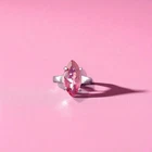 Pink Tourmaline Stone 925 Sterling Silver Wedding Statement Ring Jewelry US 7