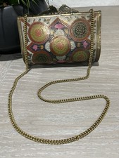 Vintage Brass Unique Shape Lacquer Handcrafted Fine Quality Lady Purse
