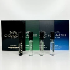 Coach MEN Cologne Collection Sample Spray Vials 4pc  Set