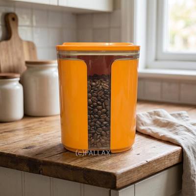 TUPPERWARE A35 SKYLINE 1,5 L ORANGE VORRATSBEHÄLTER KAFFEE TROCKENVORRAT