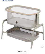 Maxi-Cosi Iora Portable Bassinet with Storage Basket, Oval, Beige/White