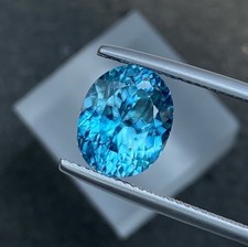 Blue Zircon 9.16ct   11x9mm ZI0712 100 Natural Loose Gemstone