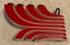 Design House Stockholm Nordic Light Candle Holder 4 Arm Fold Grundell Wood Red