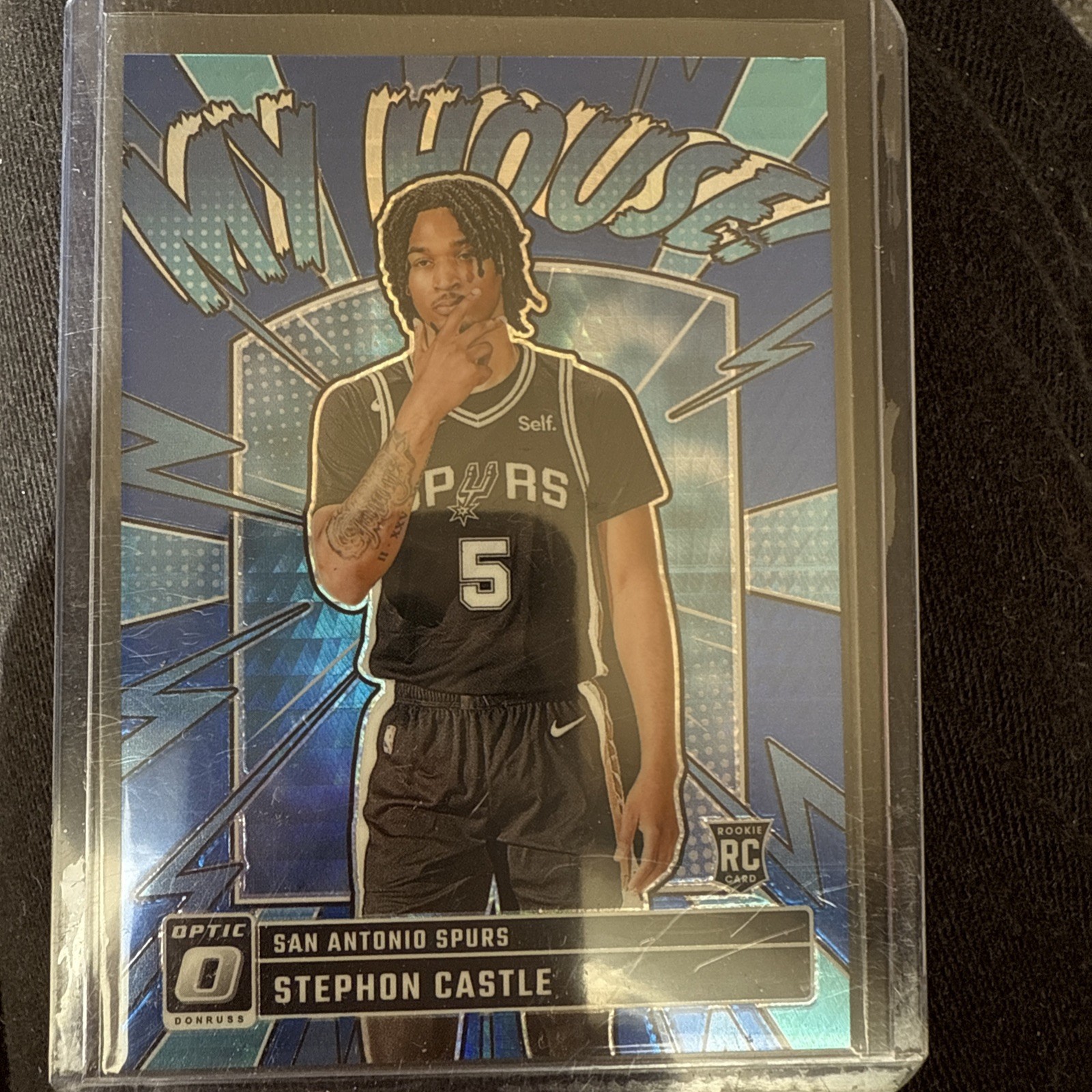 2024-25 Optic Stephon Castle My House Rc /175 Blue Hyper
