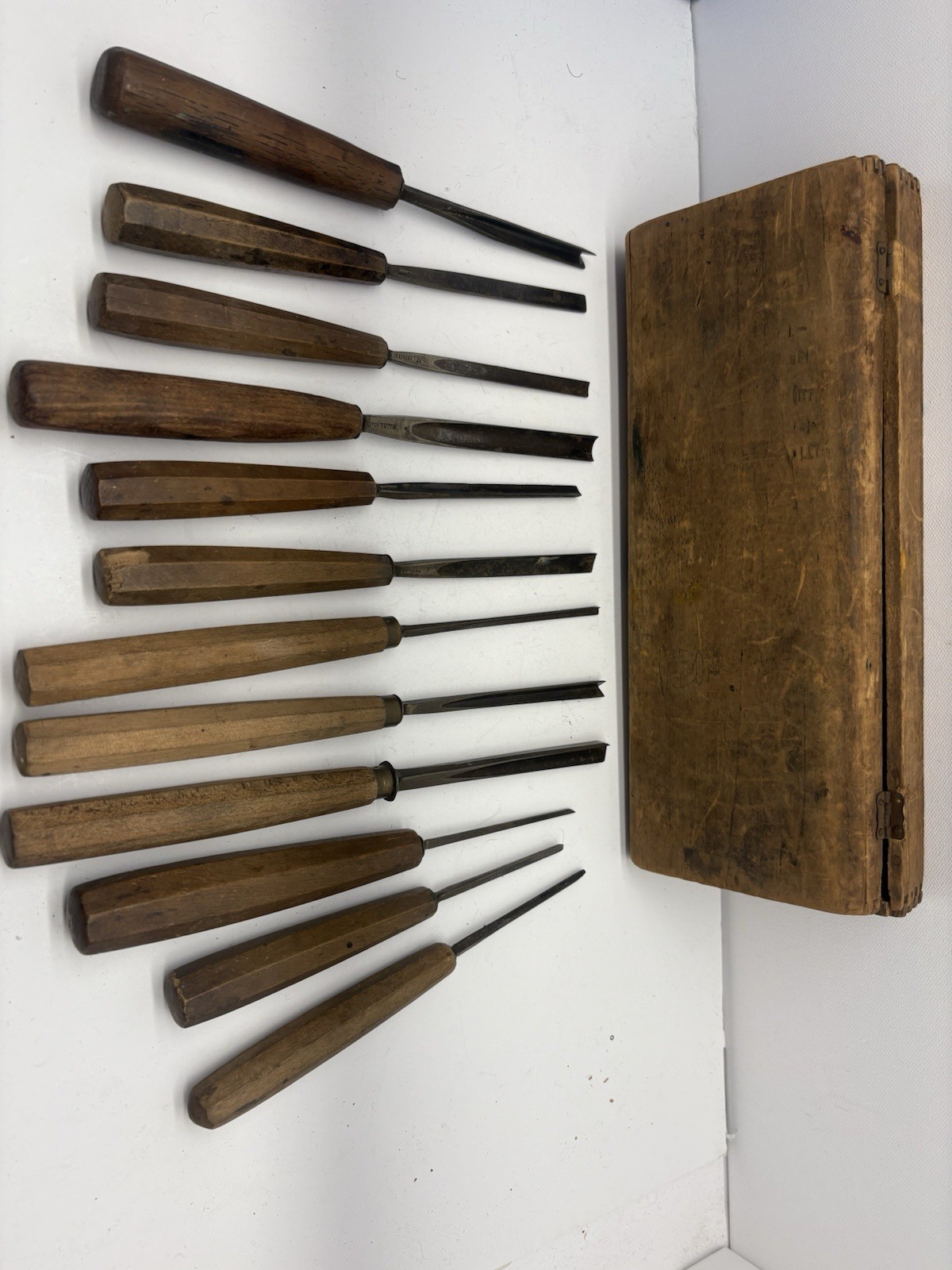 Antique Cast Metal Wood Carving Chisels SJ Addis (7) Herring(3) Henc(1) Italy(1)