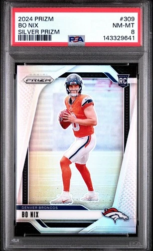 2024 Panini Prizm BO NIX SILVER PRIZM #309 PSA 8 NM-MT Rookie