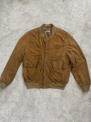 Vintage Tan 100% Suede A1 Bomber Size 48US/XL