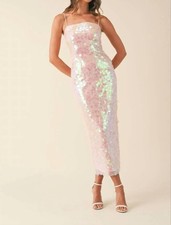 Mable Alicia Large Disc Sequin Maxi Dress Size S