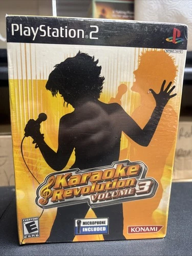 KARAOKE REVOLUTION VOL. 3 BUNDE W/ MIC - SONY PLAYSTATION 2 PS2-BRAND NEW SEALED