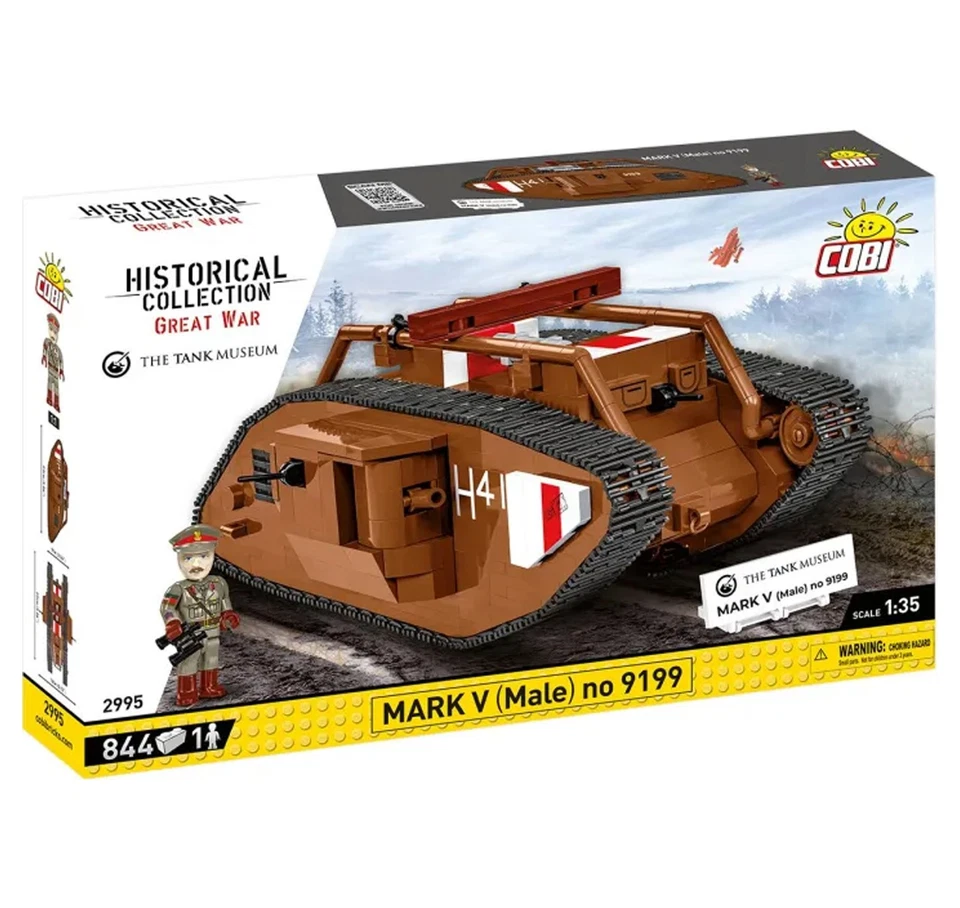 COBI 2995 Mark V (Male) No.9199 HC:WWI Tank 1:35 Brick Model 844pcs