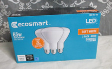 EcoSmart 65/9W Equivalent Soft White BR30 Dimmable LED Light Bulb 3 Pack