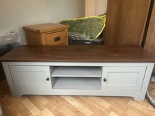 Tv Cabinet with 2 Cupboards. Dunelm. Solid Wood. Very Good Condition