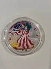 U.S. Mint American Eagle 2001 1 oz .999 Silver Dollar Full Color AWESOME!