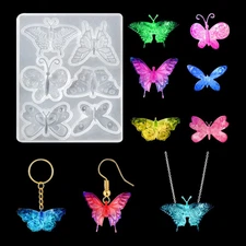 Butterfly Resin Mold,Earring Silicone Mold for Epoxy Resin Jewelry, DIY Clay Cas
