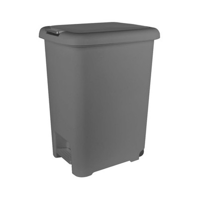Superio 45L Slim Step & Push Trash Can with Wheels - Dual Opening, Space-Savi...
