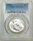 1949 Franklin Half Dollar PCGS MS64FBL Frosty White Just Graded New Holder Q307K