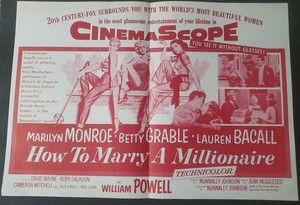 HOW TO MARRY MILLIONAIRE (1953) Marilyn Monroe Betty Grable ORIG MOVIE HERALD