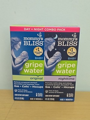 Mommy's Bliss Gripe Water Day + Night Combo Original & Night Time Exp. 12/2026