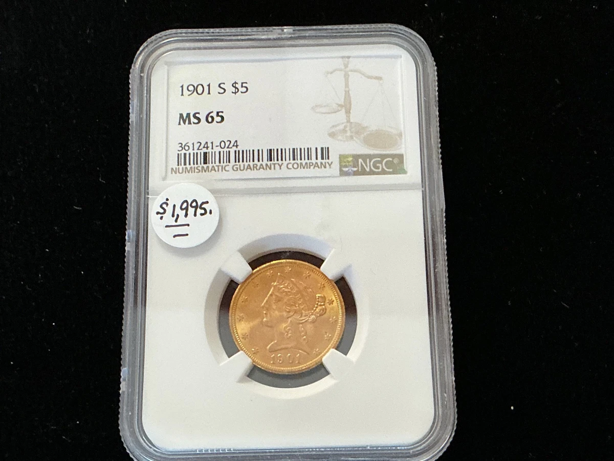 MS 65 Half Eagle $5 US Gold Coins Pre-1933 for sale | eBay