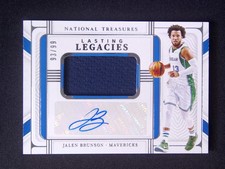 2021-22 Panini National Treasures Jalen Brunson Lasting Legacies Patch Auto /99