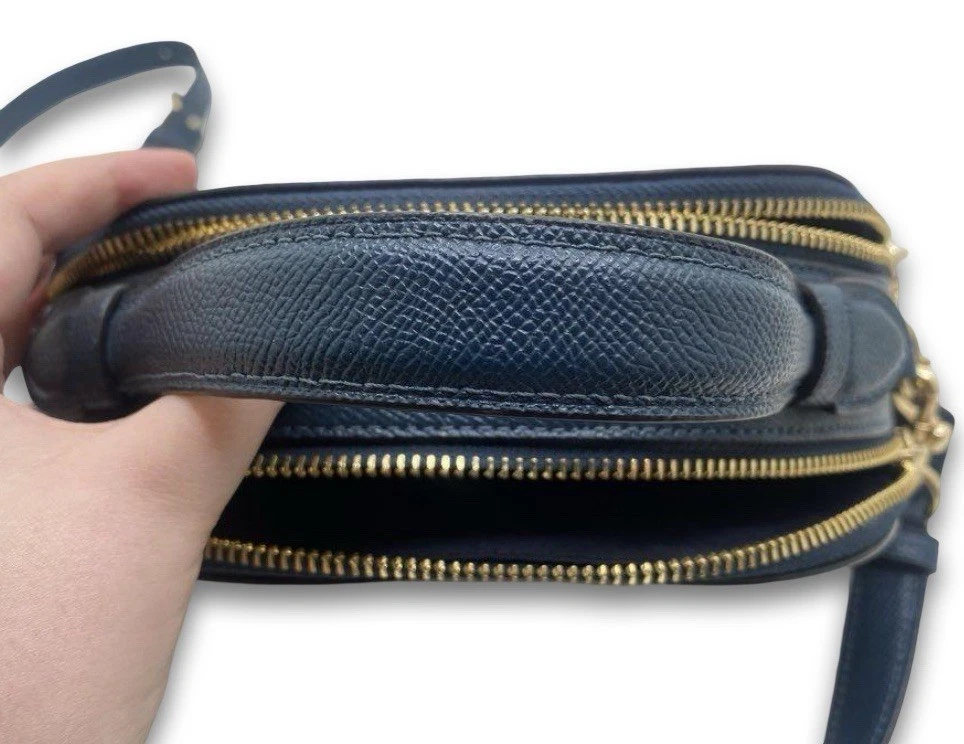 Borsa a tracolla Coach Serena borsa a tracolla in pelle blu pavone manico superiore 1589