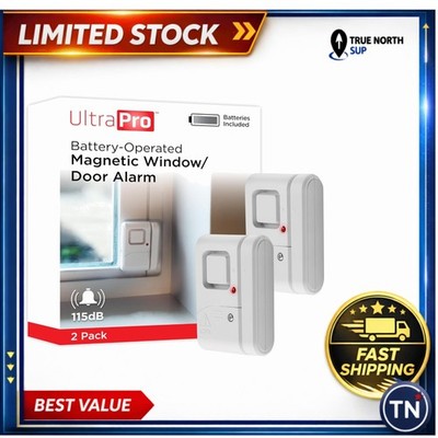 Personal Security Window & Door Alarms, 2-Pack - Wireless 120 dB Alert System