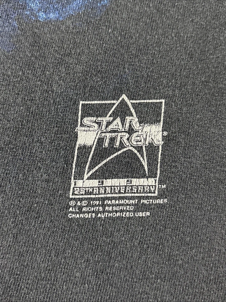 Camisa Vintage 1991 Star-Trek Veinticinco Aniversario XL Puntada Única Hecha en EE. UU. Foto 4 de 4