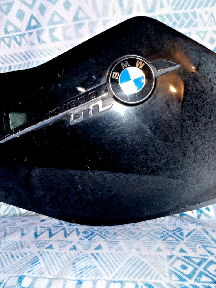 16-17 BMW K1600GTL Left Fairing Dark Graphit Black Side Panel Plastic Logo - Image 2 of 4
