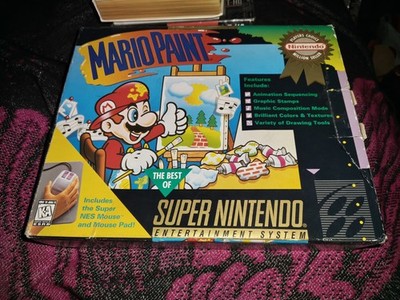 Nintendo Mario Paint ,Mouse, Pad, Game,Box 1991