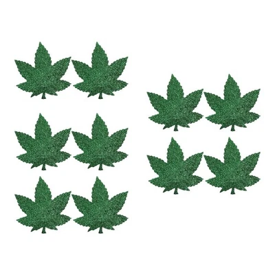 5 paires de cache-seins paillettes feuille verte jetables anti-transpiration - Photo 1/4