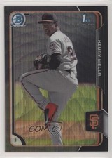 2015 Bowman Chrome Prospects Asia Exclusive Black Wave Refractor Keury Mella c4q