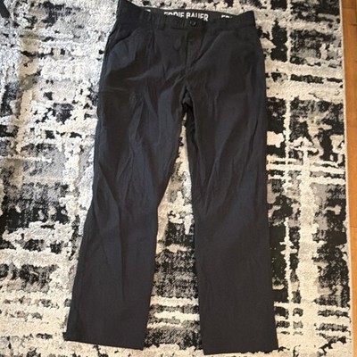 Eddie Bauer Rainier Men's Black Stretch Cargo Pants 36 Regular Straight Leg