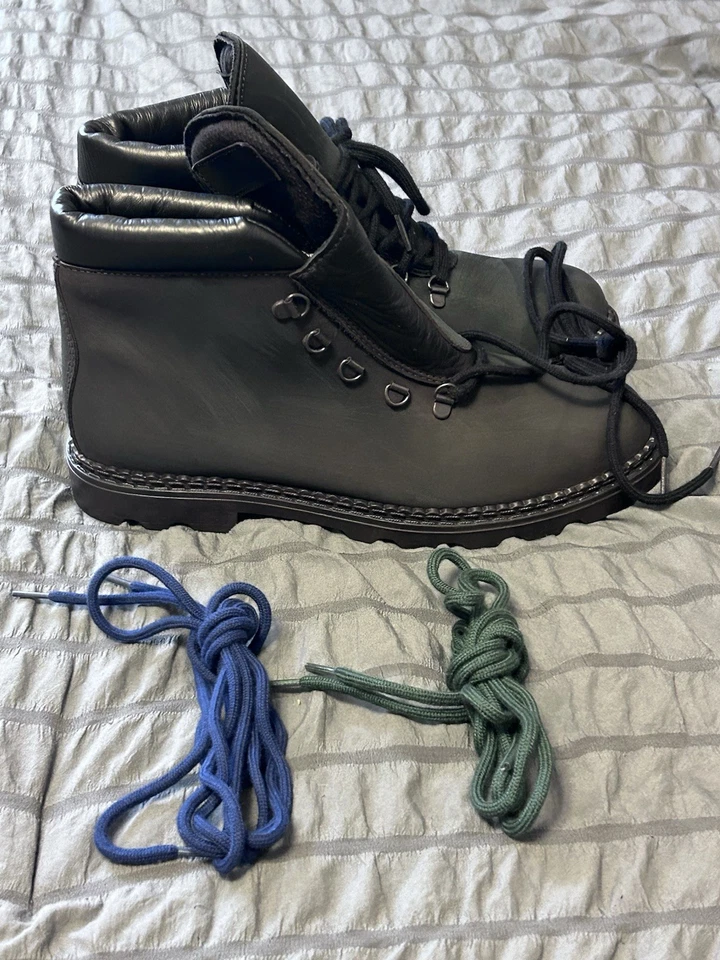 Botas de hombre J.Crew punta lisa negras nobuck 99452 talla 9 hechas en Canadá senderismo Foto 3 de 4