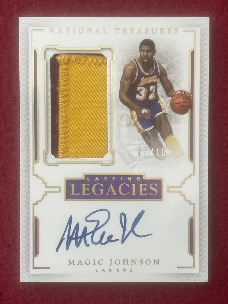 Panini Magic Johnson Basketball Autographed Sports Trading Cards