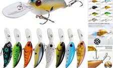 Fishing Lures Shallow Deep Diving Swimbait Crankbait Fishing Mixed Color-8PCS