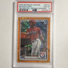 Bowman 2020 Bowman Chrome Bayron Lora Prospects Orange Shimmer #BCP-52 PSA 10