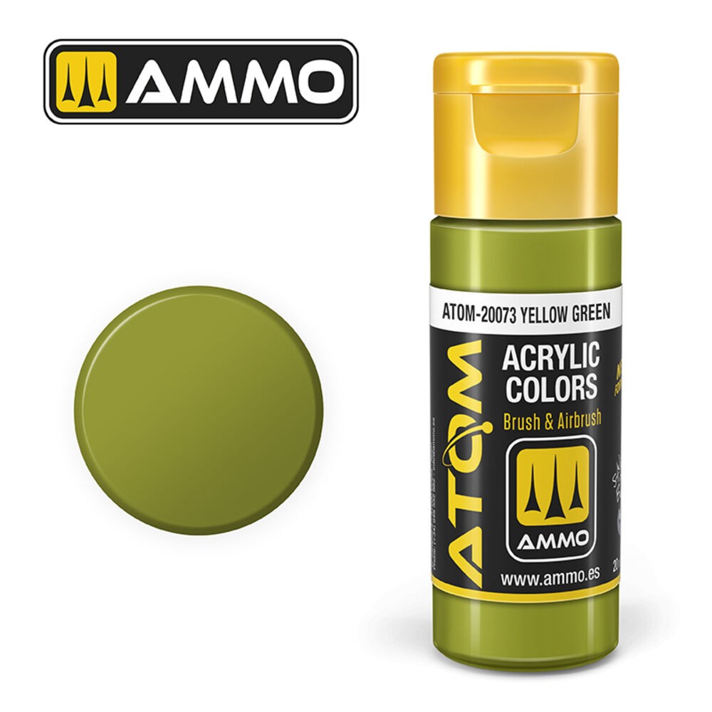 Ammo MIG ATOM-20073 - ATOM Color Yellow Green 20ml - New
